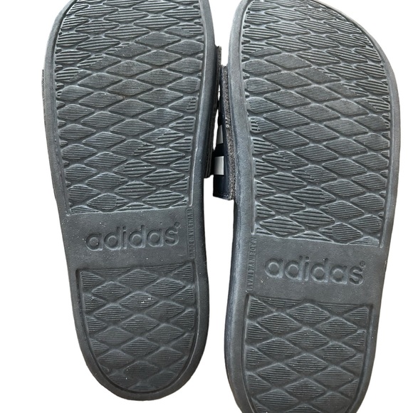 Adidas Slides Sandals 3 Stripe Navy White - Picture 4 of 6